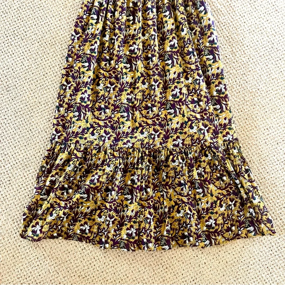 Anthropologie Othilia Aleksia Ruffled Maxi Dress Sz S Cottagecore Embroidered - Picture 14 of 15
